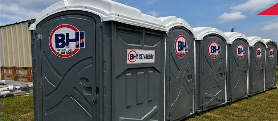 BHI Services pristine portable toilet and restroom trailer fleet serving Lake Charles, Louisiana