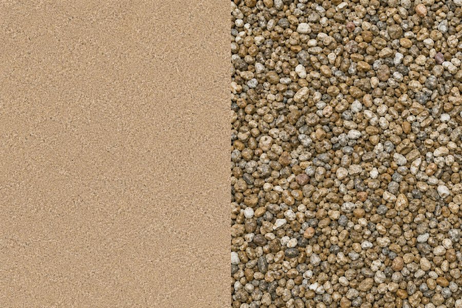 Sand and gravel stockpiles